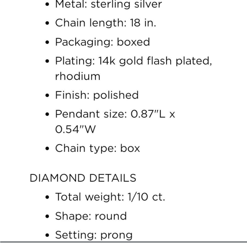 Diamond Pet Paw Gold plated Sterling Silver Necklace NWT - Picture 9 of 9